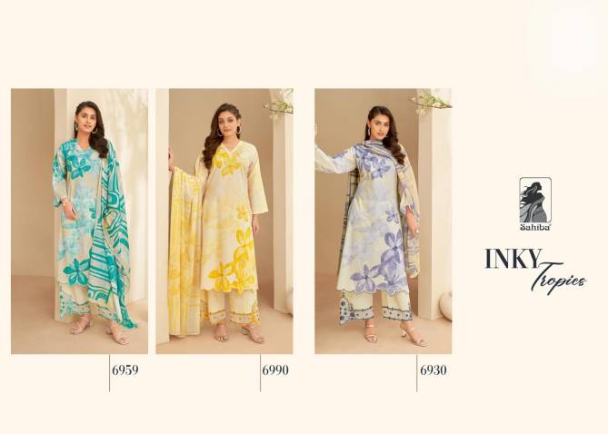 Inky Tropies By Sahiba Heavy Moscow Cotton Dress Material Wholesale Suppliers In Mumbai 